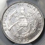 1949/8 PCGS MS 65 Guatemala 1/4 Quetzal Bird Silver Coin 25k POP 3/0 (25061802C)