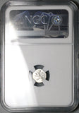 1821 NGC MS 66 Guatemala 1/4 Real Spain Colonial Silver Coin (24022401C)