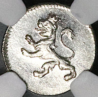 1821 NGC MS 66 Guatemala 1/4 Real Spain Colonial Lion Silver Coin (24070603C)