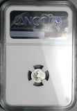 1821 NGC MS 66 Guatemala 1/4 Real Spain Colonial Lion Silver Coin (24070603C)