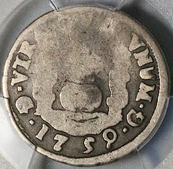 1759-G PCGS G Guatemala 1 Real Ferdinand VI Spain Colonial Rare Coin (25080503C)