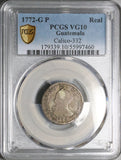 1772 PCGS VG 10 Guatemala 1 Real Charles III Spain Colonial Rare Coin (26011904C)