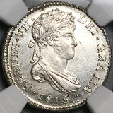 1815 NGC MS 63 Guatemala 1 Real Ferdinand VII Spain Colonial Silver Coin (25041701C)