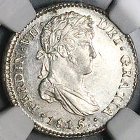 1815 NGC MS 63 Guatemala 1 Real Ferdinand VII Spain Colonial Silver Coin (25041701C)