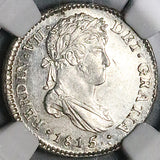 1815 NGC MS 63 Guatemala 1 Real Ferdinand VII Spain Colonial Silver Coin (25041701C)