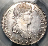 1821 PCGS MS 63 Guatemala 1 Real Ferdinand VII Spain Colonial Proof Like SIlver Coin (26021504C)