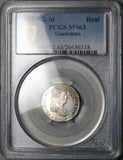 1821 PCGS MS 63 Guatemala 1 Real Ferdinand VII Spain Colonial Proof Like SIlver Coin (26021504C)