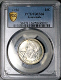 1956 PCGS MS 66 Guatemala 25 Centavos Maya Girl GEM Mint State Silver Coin (26081401C)