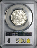 1963 PCGS MS 67 Guatemala 25 Centavos Maya Girl Gem Mint State Silver Coin (25032401D)