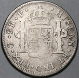 1772 G Guatemala 2 Reales Fine Charles III Spain Colonial Rare Silver Coin (25071602R)