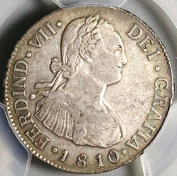 1810 PCGS VF 35 Guatemala 2 Reales Colonial Spain Ferdinand VII Silver Coin (25050401R)