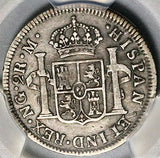 1817-NG PCGS F 15 Guatemala 2 Reales Colonial Spain Ferdinand VII Silver Coin (26012203C)