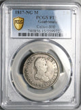 1817-NG PCGS F 15 Guatemala 2 Reales Colonial Spain Ferdinand VII Silver Coin (26012203C)