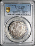 1792 PCGS XF 40 Guatemala 4 Reales Spain Colonial Charles IV Silver Coin POP 1/0 (26013004C)