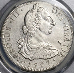 1777 PCGS AU Guatemala 8 Reales Spain Colonial Charles III Silver Coin (24082403C)