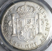 1777 PCGS AU Guatemala 8 Reales Spain Colonial Charles III Silver Coin (24082403C)