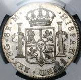 1799 NGC AU 58 Guatemala 8 Reales Spain Colonial Charles IV Silver Coin POP 3/1 (26080201C)