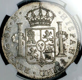 1799 NGC AU 58 Guatemala 8 Reales Spain Colonial Charles IV Silver Coin POP 3/1 (26080201C)