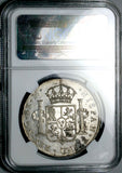 1799 NGC AU 58 Guatemala 8 Reales Spain Colonial Charles IV Silver Coin POP 3/1 (26080201C)