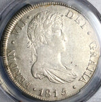 1815-NG PCGS AU 50 Guatemala 8 Reales Spain Colony Silver Coin POP 1/1 (23051801C)