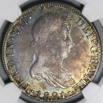 1821 NGC VF 35 Guatemala 8 Reales Spain Colony Ferdinand VII Silver Coin (25091201C)