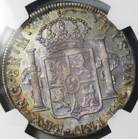 1821 NGC VF 35 Guatemala 8 Reales Spain Colony Ferdinand VII Silver Coin (25091201C)