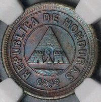 1884 NGC MS 62  Honduras 1 Centavo Rare 24,000 Minted POP 1/0 Finest Known (23101402C)
