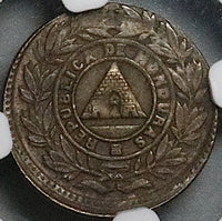 1910 NGC MS 62 Honduras 1 Centavo Mule with 5 Centavos and 1/2 Centavo Coin KM 67 (23090402D)