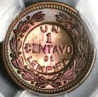 1935 PCGS MS 65 Honduras 1 Centavo de Lempira RB Key Coin POP 3/2 (24112701C)