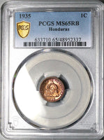 1935 PCGS MS 65 Honduras 1 Centavo de Lempira RB Key Coin POP 3/2 (24112701C)