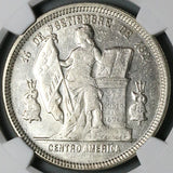 1889 NGC AU 55 Honduras 1 Peso Standing Liberty Silver Coin POP 2/0 (23090401D)