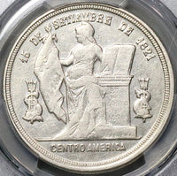 1889/8 PCGS AU Honduras 1 Peso Overdate Standing Liberty Silver Coin (23111101C)