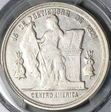 1889/8 PCGS AU Honduras 1 Peso Overdate Standing Liberty Silver Coin (23111101C)