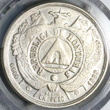 1889/8 PCGS AU Honduras 1 Peso Overdate Standing Liberty Silver Coin (23111101C)