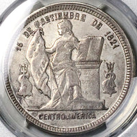 1890 PCGS AU 50 Honduras 1 Peso Standing Liberty Silver Coin POP 1/5 (25031801C)