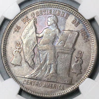 1891/89 NGC AU 55 Honduras Peso Overdate Standing Liberty Silver Coin (24070202C)