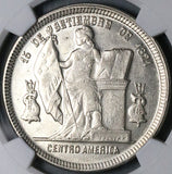 1892/0 NGC MS 62 Honduras 1 Peso Overdate Standing Liberty Silver Coin (25061801C)