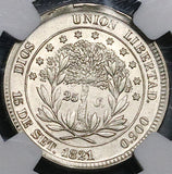 1871 NGC AU Honduras 25 Centavos Tree 50th Anniversary Silver Coin (25101601D)