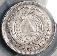 1892/81 PCGS XF 45 Honduras 25 Centavos Standing Liberty Coin POP 1/1 (25100801C)