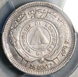 1892/81 PCGS XF 45 Honduras 25 Centavos Standing Liberty Coin POP 1/1 (25100801C)