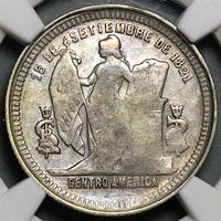 1913/0 NGC XF 40 Honduras 25 Centavos Stg Lib Rare Silver Coin POP 1/0 (25041804C)