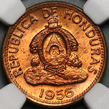 1956 NGC MS 64 RD Honduras 2 Centavos de Lempira Red Coin (24072103C)