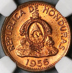 1956 NGC MS 64 RD Honduras 2 Centavos de Lempira Red Coin (24072103C)