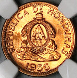 1956 NGC MS 65 RD Honduras 2 Centavos de Lempira Full Red Coin (25041802C)