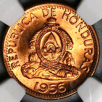 1956 NGC MS 65 RD Honduras 2 Centavos de Lempira Full Red Coin (25041802C)