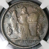 1887/5 NGC VF Honduras 50 Centavos Pyramid Rare Silver Coin (23102002C)