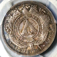 1908 PCGS AU 55 Honduras 50 Centavos Pyramid Rare Coin POP 1/0 (25082603C)