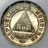 1896/86 NGC MS 64 Honduras 5 Centavos Pyramid Overdate Silver Coin (26092001C)