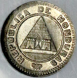 1896/86 NGC MS 64 Honduras 5 Centavos Pyramid Overdate Silver Coin (26092001C)
