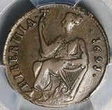 1691 PCGS 35 Ireland Farthing James II Rare Limerick Besieged Irish Rebellion Coin POP 1/0 (25092401C)